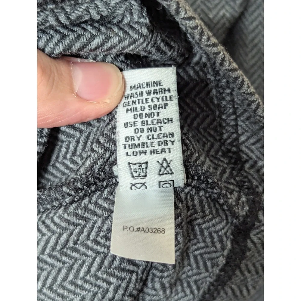 Straight Down 1/4 Zip Pullover Mens Large Grey Herringbone Paddy McGregors Golf
